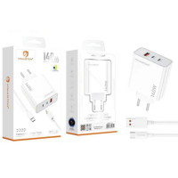 Carregador Fonte Turbo H’Maston, 140W, USB Tipo C, Branco - Y74-3