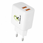 Carregador de Parede Universal X-Cell, Com 2 Saida USB 3.4A, 25W, Branco - XC-UR74