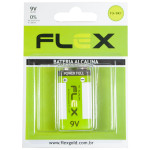 Bateria Alcalina 9V 6LR61, Unidade, Verde - FX-9K1