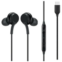 Fone De Ouvido Com Fio Lehmox, USB-C, Preto - LEF-1077