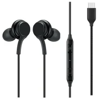 Fone De Ouvido Com Fio Lehmox, USB-C, Preto - LEF-1077