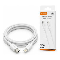Cabo de Dados Tipo C Para Lighting Iphone A'Gold, 1 Metro, Branco - CB142
