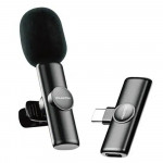 Microfone De Prender Sem Fio H´Maston, Tipo C Para Android Plug And Play F7, Preto - MK-04