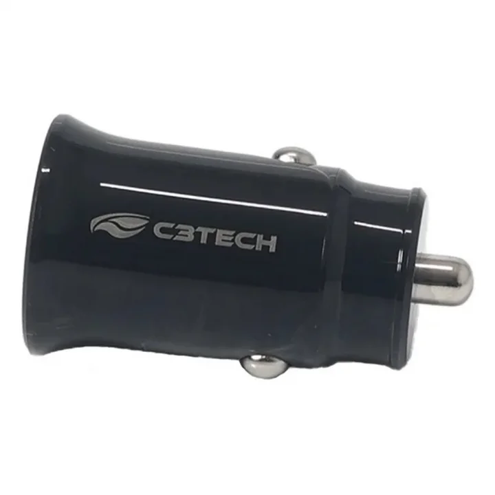 Carregador Veicular C3Tech, Com 2 Saída USB, Preto - UCV-20BK