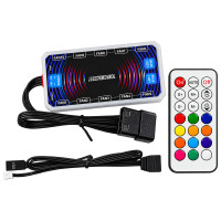 Hub Controlador de FAN OX, 5V, ARGB, Até 10 Fan, Com Controle, Preto - 74138