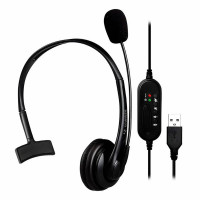 Headset Office Fortrek FK 731A, USB, Preto - 81481