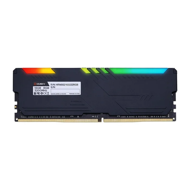 Memória Husky Impulse, RGB, 16GB, 3200MHz, DDR4, CL22, Preto - HRM002163222RGB