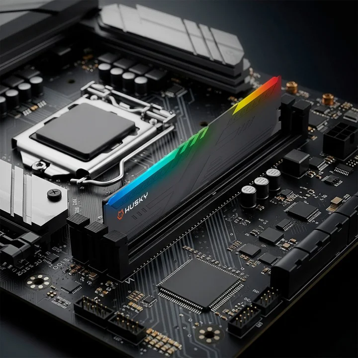 Memória Husky Impulse, RGB, 16GB, 3200MHz, DDR4, CL22, Preto - HRM002163222RGB