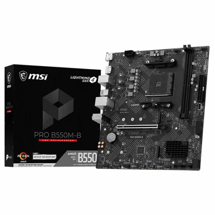 Placa Mãe MSI PRO B550M-B, Chipset B550, AMD AM4, M.2, mATX, DDR4, HDMI DP