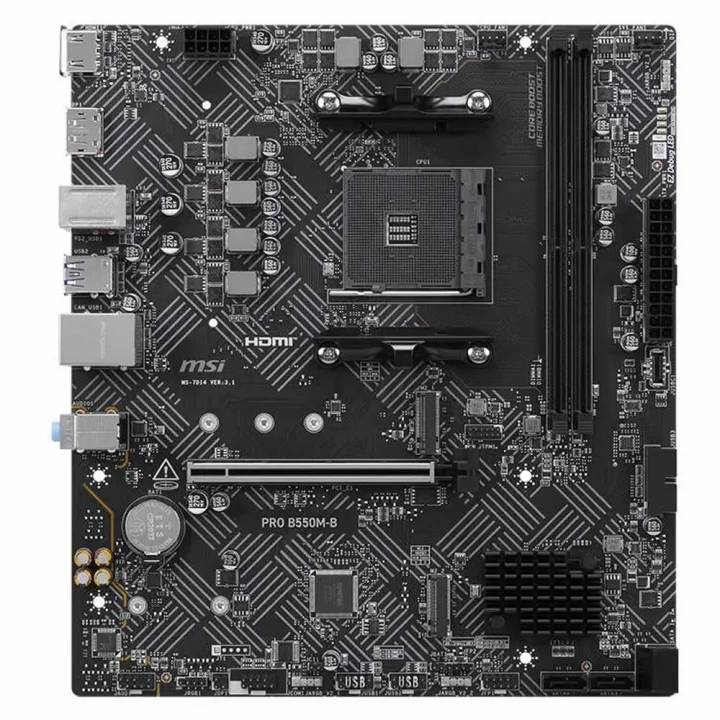 Placa Mãe MSI PRO B550M-B, Chipset B550, AMD AM4, M.2, mATX, DDR4, HDMI DP