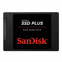 SSD Sandisk Plus, 480GB, SATA 2.5", Leitura 535 MB/s, Gravação 445 MB/s, Preto - SDSSDA-480G-G26