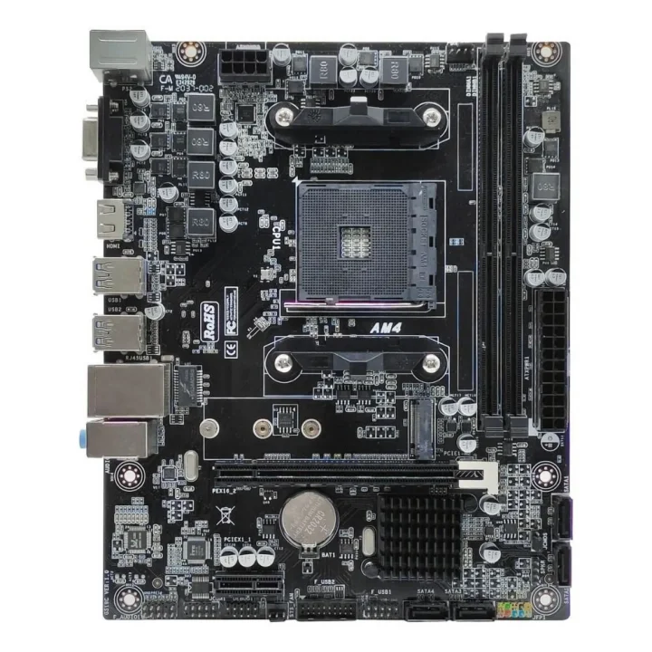 Placa Mãe Bluecase BMBA320-G3HGU-M2R2BX REV 2.0, Chipset A320, AMD AM4, DDR4, M.2 NVME, mATX, Lan Gigabit, USB3.0, VGA/H