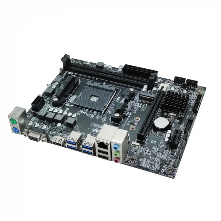 Placa Mãe Bluecase BMBA320-G3HGU-M2R2BX REV 2.0, Chipset A320, AMD AM4, DDR4, M.2 NVME, mATX, Lan Gigabit, USB3.0, VGA/H