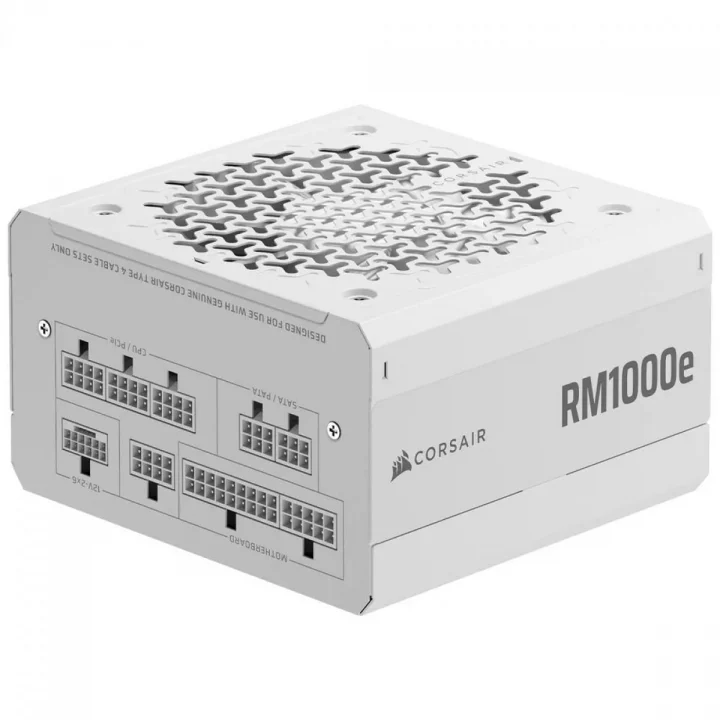 Fonte Corsair RMe Series RM1000e, 1000W, Cybenetics Gold, PFC Ativo, ATX 3.1, PCIe 5.1, Full Modular, Branca - CP-902029