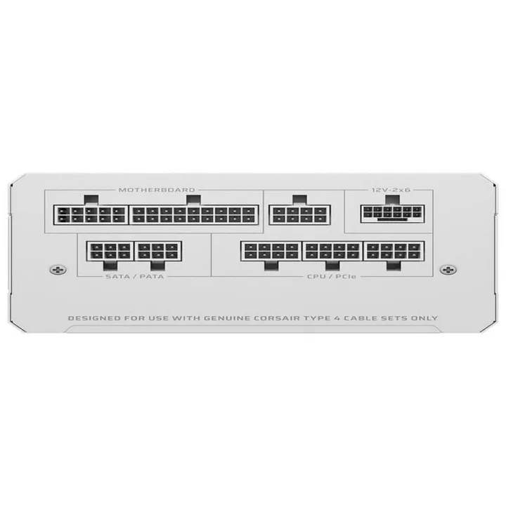 Fonte Corsair RMe Series RM1000e, 1000W, Cybenetics Gold, PFC Ativo, ATX 3.1, PCIe 5.1, Full Modular, Branca - CP-902029