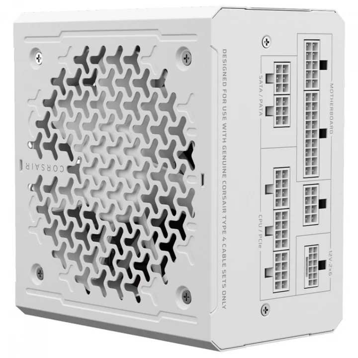 Fonte Corsair RMe Series RM1000e, 1000W, Cybenetics Gold, PFC Ativo, ATX 3.1, PCIe 5.1, Full Modular, Branca - CP-902029