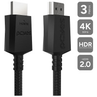 Cabo HDMI 3 Metros PCyes, 2.0 4K 60Hz, Nylon, Preto - PHM20-3NZ