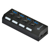Hub USB 4 Portas USB 3.0 Vinik Com Interruptor, Preto - HUV-50 (32282)