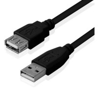 Cabo Extensor USB 2.0 A Macho x USB A Fêmea, 3 Metros, Vinik, Preto - UAMF-3