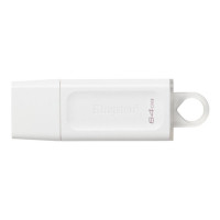 Pen Drive DataTraveler Exodia 64GB Kingston Com Conexão USB 3.2, Branco - KC-U2G64-5R