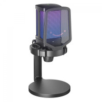 Microfone Gamer Fifine Ampligame Q6, RGB, USB, Preto - Q6