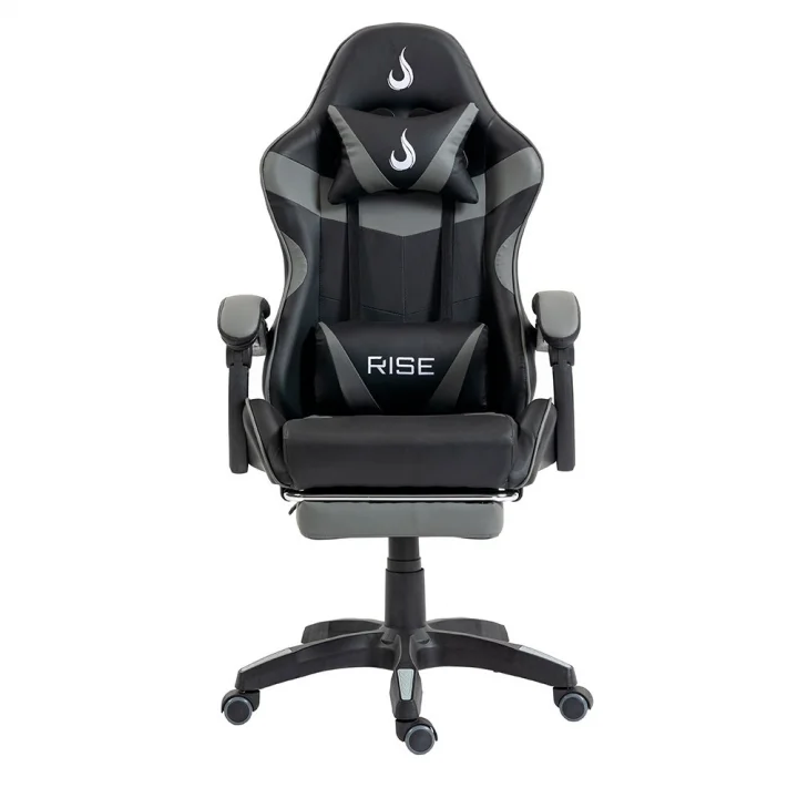 Cadeira Gamer Rise Mode X06, Até 120Kg, Preto e Cinza - RM-CG-X06-BG