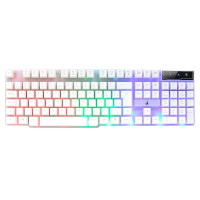 Teclado Semi Mecânico Gamer Rise Mode G1 Full, USB, Membrana, Rainbow, Branco - RM-TG-01-FW