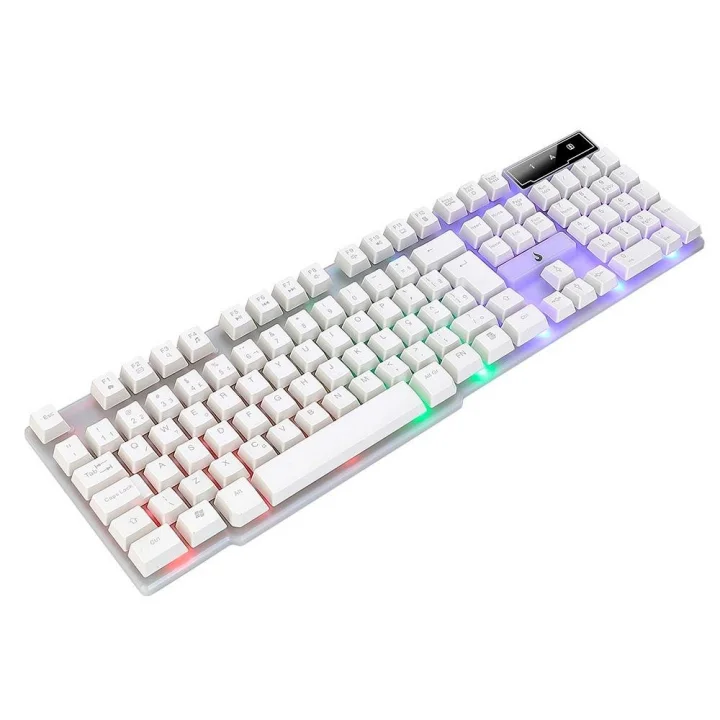Teclado Semi Mecânico Gamer Rise Mode G1 Full, USB, Membrana, Rainbow, Branco - RM-TG-01-FW