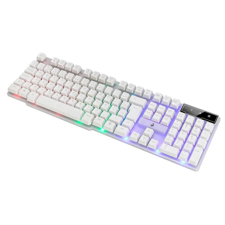 Teclado Semi Mecânico Gamer Rise Mode G1 Full, USB, Membrana, Rainbow, Branco - RM-TG-01-FW