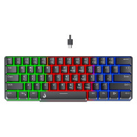 Teclado Semi Mecânico Gamer Rise Mode G2 Mini, USB-C, RGB, Preto - RM-TG-02-B