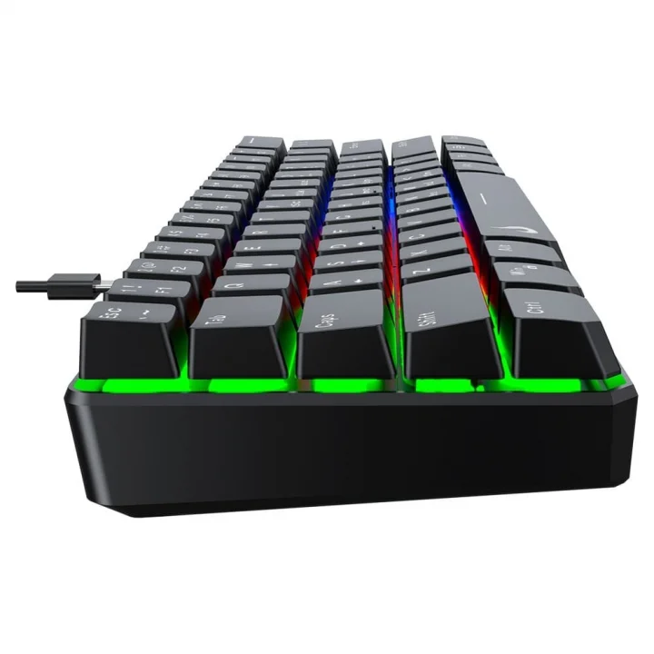 Teclado Semi Mecânico Gamer Rise Mode G2 Mini, USB-C, RGB, Preto - RM-TG-02-B