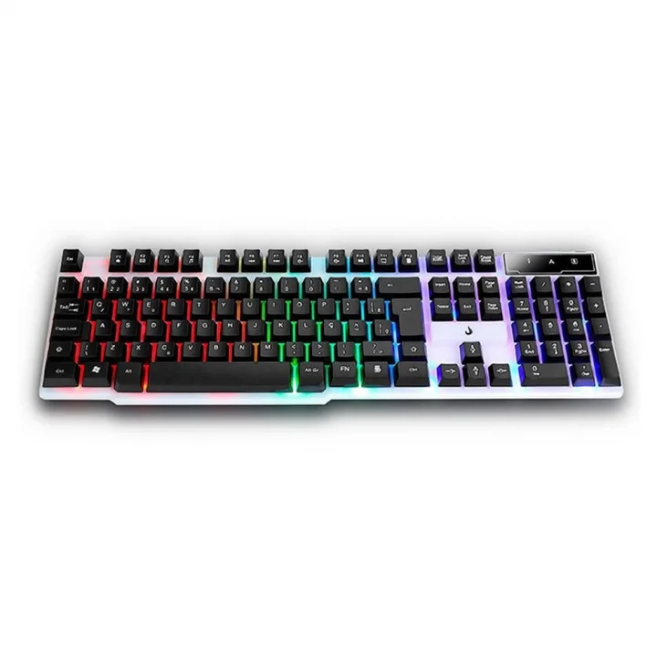 Teclado Gamer Semi Mecânico Rise Mode G1 Full, USB, Preto e Branco - RM-TG-01-BW