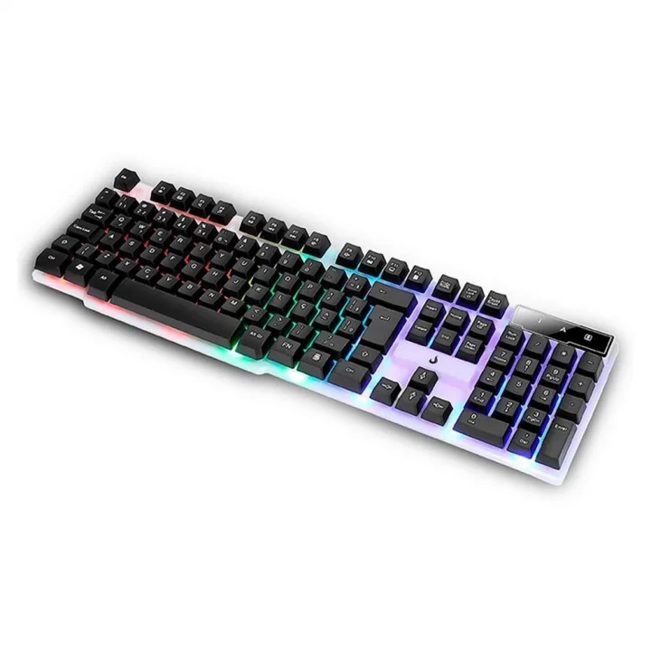 Teclado Gamer Semi Mecânico Rise Mode G1 Full, USB, Preto e Branco - RM-TG-01-BW