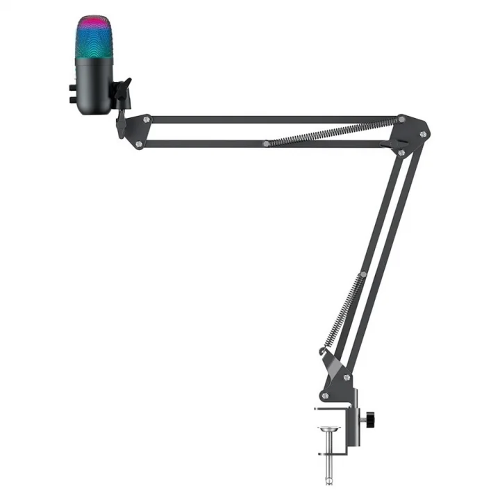 Microfone Gamer De Mesa Rise Mode Elite 04, RGB, P3, USB-C, Preto - RM-ME-04-B