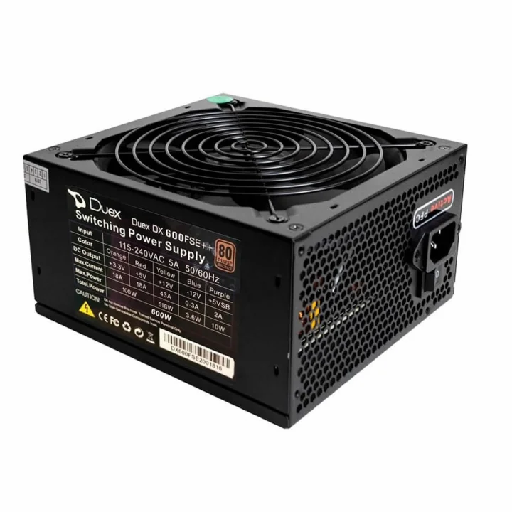 Fonte Duex DX600FSE++, 600W, 80 Plus Bronze, Full Modular, PFC Ativo, Preto - DX-600FSE++