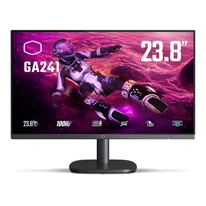 Monitor Gamer Cooler Master 23.8", Full HD, 1ms, 100Hz, Adaptive Sync, VGA/HDMI - GA241