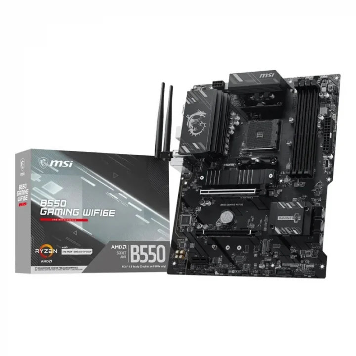 Placa Mãe MSI B550 Gaming WIFI6E, AMD, AM4, ATX, Chipset B550, DDR4, Wi-Fi 6E, HDMI/DP -  911-7C56-095