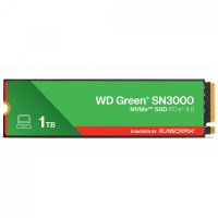 SSD WD Green SN3000, 1TB, M.2 2280, PCIe, NVMe, Leitura: 5000MB/s, Gravação: 4200MB/s, Verde - WDS100T4G0E