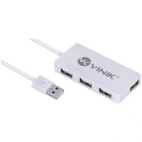 Hub USB 4 Portas USB 2.0 Vinik, Branco - HUV-20B (29594)