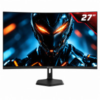 Monitor Gamer PCYes Quartzo Q27C 27", Curvo, Full HD, VA, 100Hz, 5ms, Freesync, HDMI, VGA, Preto - PMGQ27C100BV