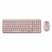 Kit Teclado e Mouse Logitech MK250, Sem Fio, Bluetooth, ABNT2, Rosa - 920-013518