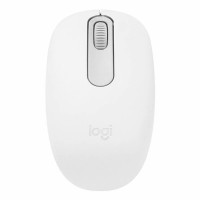 Mouse Sem Fio Logitech M196, Bluetooth, USB, Branco - 910-007457