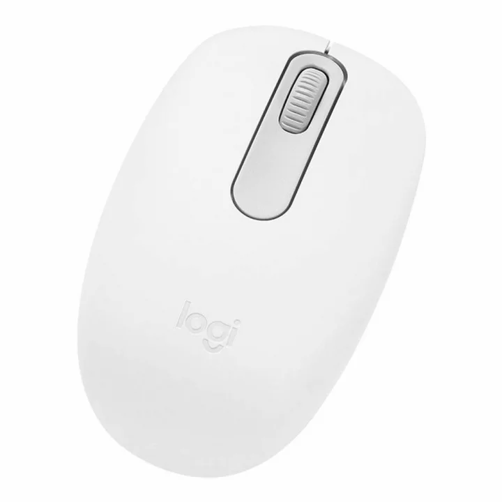 Mouse Sem Fio Logitech M196, Bluetooth, USB, Branco - 910-007457