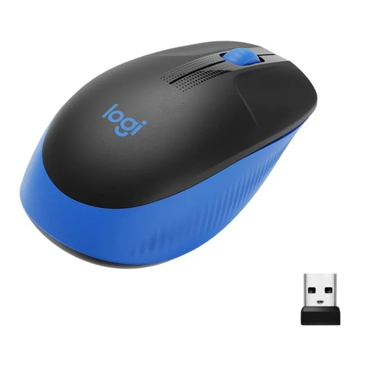 Mouse Sem Fio Logitech M190, Bluetooth, USB, Azul - 910-005903