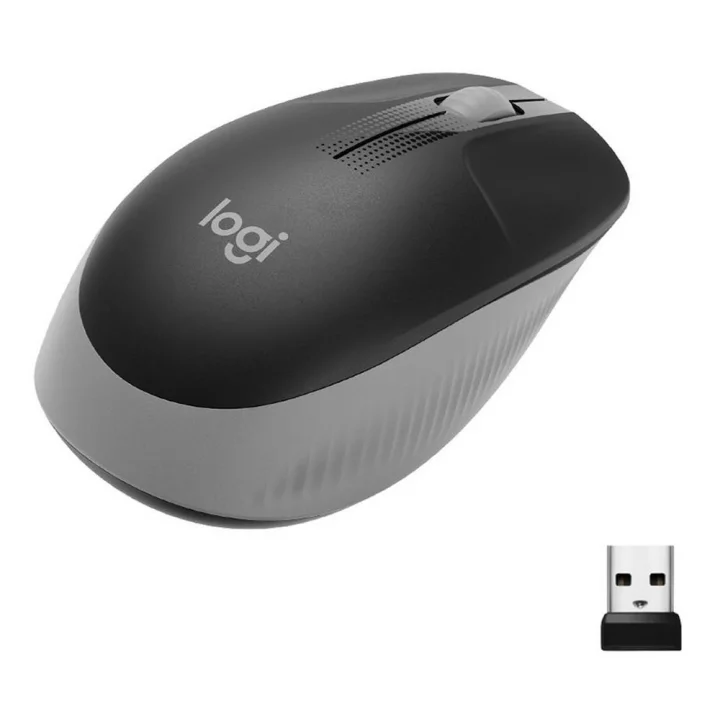 Mouse Sem Fio Logitech M190, Bluetooth, USB, Preto e Cinza - 910-005902