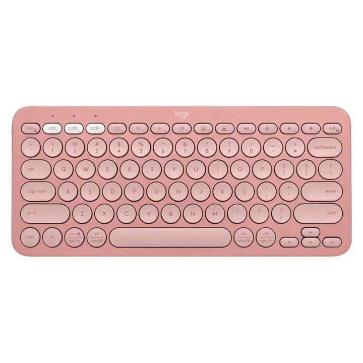 Teclado Sem Fio Logitech Pebble Keys 2 K380S, Bluetooth, ABNT2, Rosa - 920-011791