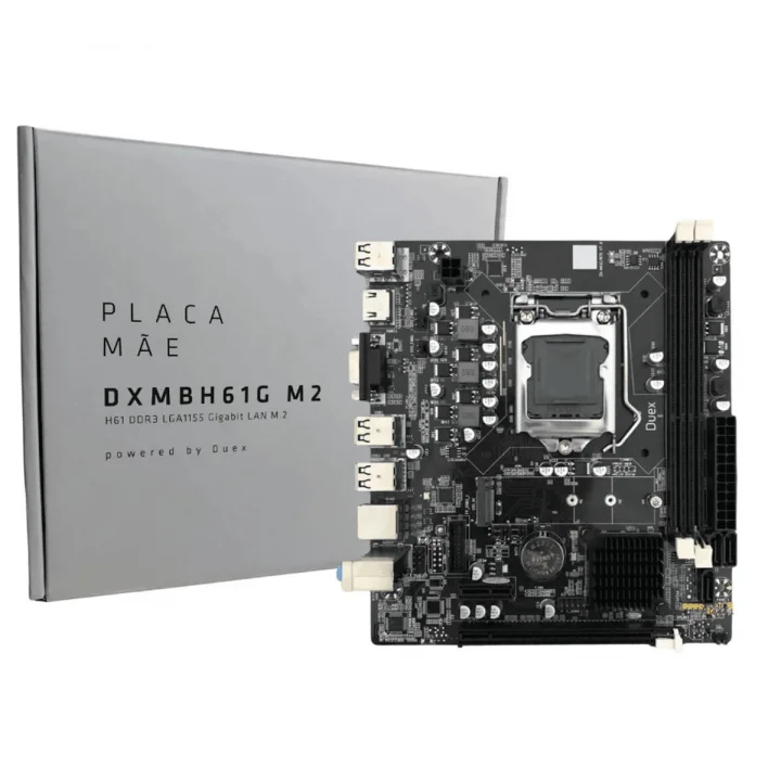 Placa Mãe Duex DXMBH61G M2, Intel LGA 1155, DDR3, M.2, USB 2.0, VGA HDMI - DXMBH61G M2