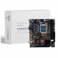 Placa Mãe Duex DXMBB75G M2, Intel LGA 1155, DDR3, M.2, Lan Gigabit, USB 3.0, VGA HDMI - DXMBB75G M2