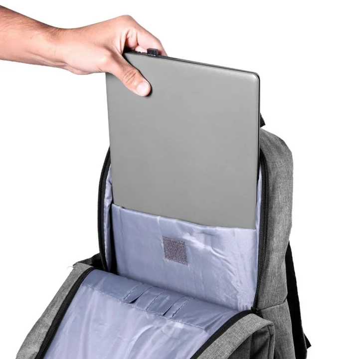 Mochila Para Notebook Até 15.6" Vinik, Slim, Cinza - VKBAG011