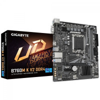 Placa Mãe Gigabyte B760M K V2 DDR4, Chipset B760, Intel LGA 1700, mATX, DDR4, VGA/HDMI - B760M K V2 DDR4